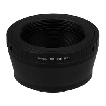 Imagem de Adaptador de montagem de lente Fotodiox (tipo 2), lente M42 (parafuso de rosca 42 mm x 1) para câmera Nikon série 1, compatível com câmeras sem espelho Nikon V1, J1