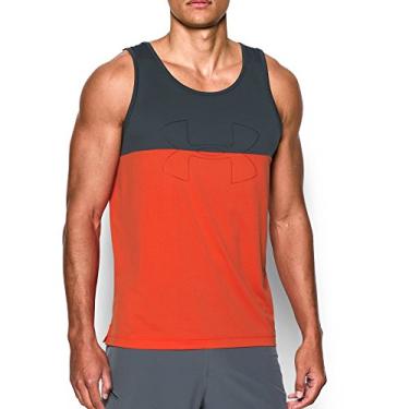 Imagem de Under Armour UA Fractle Tank - Men's Dark Orange / Stealth Grey / Dark Orange Medium