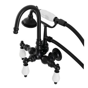 Imagem de Kingston Brass AE11T0 Torneira de banheira vintage para montagem na parede, preto fosco