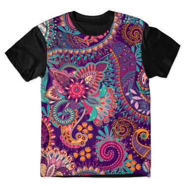 Imagem de Camiseta As Braba Masculina Flores Azulejo Full Print