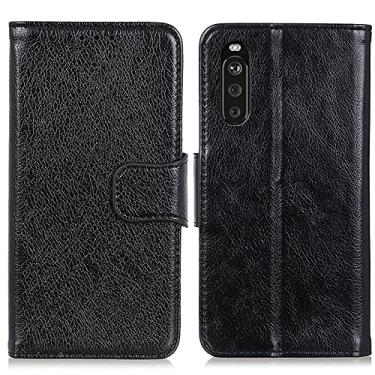 Imagem de HONGYAN Capa de telefone Para Sony Xperia 10 III Nappa Textura Horizontal Caixa de Couro Flip com suporte e Card Slots & Carteira Capa protetora