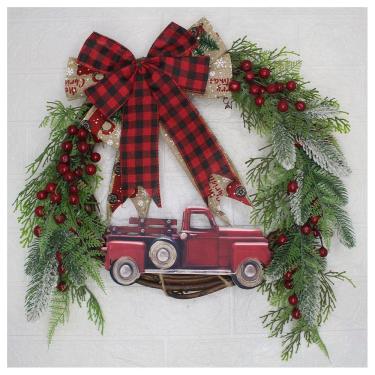 Imagem de Guirlanda Natalina Enfeite De Porta Natal Carro 40cm