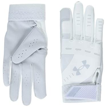 Imagem de Under Armour Girls' Radar Softball Gloves, (100) White/White/Halo Gray, Youth Medium