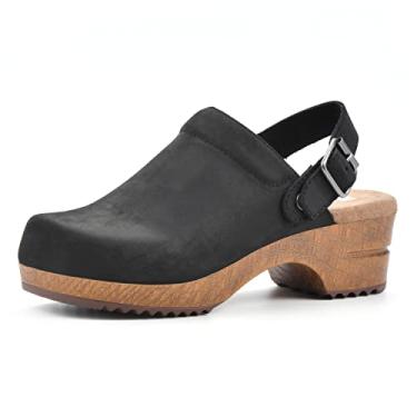 Imagem de WHITE MOUNTAIN Tamanco Feminino, Preto/nobuck, 10