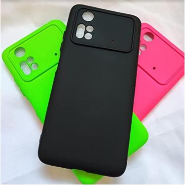 Imagem de Capa Case Capinha Anti Impacto Aveludada Premium+ 3 PeliculaS De Vidro Temperado Full Glue 9d Xiaomi Poco M4 pro 4g (PRETA)