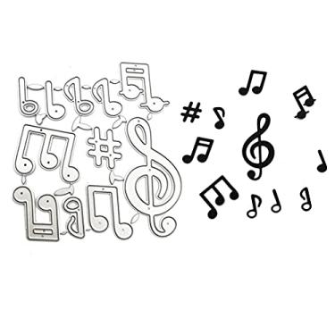 Imagem de LZBRDY 11 peças/pacote de notas musicais em relevo matrizes de corte de metal para scrapbooking cartão de aniversário Natal artesanato cortes de molde
