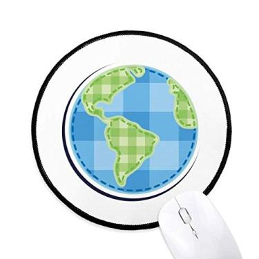 Imagem de DIYthinker Universo e Terra Alienígena Mouse Pad Desktop Office Tapete redondo para computador