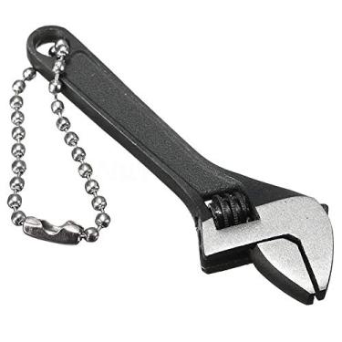 Imagem de Mini chave inglesa de 68 mm, chave de porca ajustável portátil ferramenta de mão para reparo criativo chaveiro presente