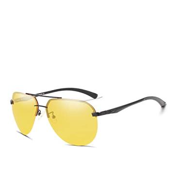 Imagem de Óculos de sol polarizados de alumínio para homem, armação de metal vintage, óculos de condução masculinos, visão noturna, tamanho único