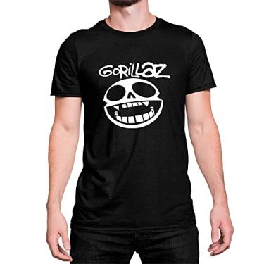 Imagem de Camiseta Banda Trip Rock Gorillaz 100% Algodão Cor:Preto;Tamanho:GG