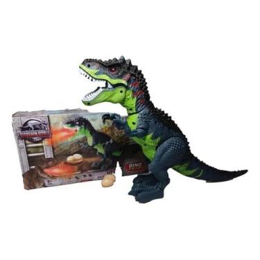 Dinossauro Rex Verde Bota Ovo Movimento Som Luzes Dino em Promoção na  Americanas