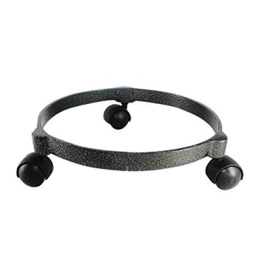 Imagem de Suporte Giratório Botijão de Gás Alumínio Fundido Craqueado Preto