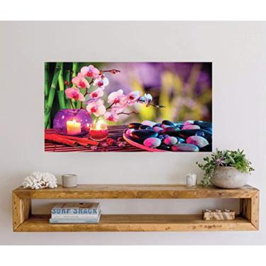 Imagem de Adesivo Decorativo Spa Flores e Velas Tamanho 67cmx45cm