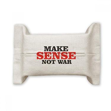 Imagem de Love Peace World Make Sense Not War Capa de papel para lenços faciais Bolsa de linho de algodão