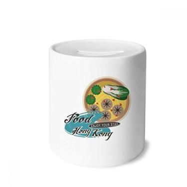 Imagem de DIYthinker Hong Kong Dim Sum China caixa de dinheiro caixa de cerâmica porta-moedas presente de cofrinho