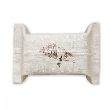 Imagem de Bolsa de linho de algodão para carro vintage em aquarela da British Architecture