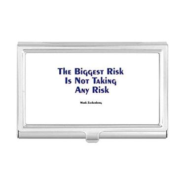 Imagem de The Biggest Risk is Not Risk Porta-cartões de visita Carteira de bolso