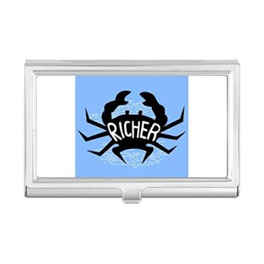 Imagem de Carteira de bolso com desenho de animal de caranguejo preto natural para cartão de visita