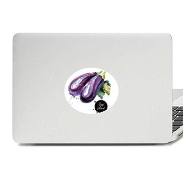 Imagem de Adesivo de notebook Eggplant Vegetable Tasty Healthy Watercolor Vinyl Emblema Graphic Laptop