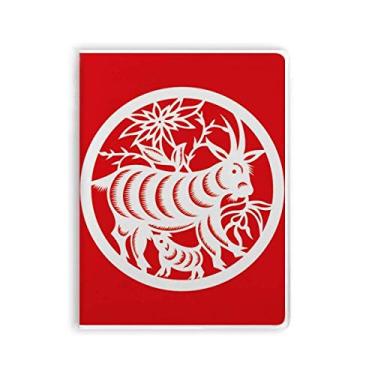 Imagem de Caderno de arte do zodíaco chinês cortado em papel com estampa de ovelhas
