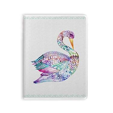 Imagem de Caderno colorido em aquarela Art Deco para presente moderno com capa de goma para diário