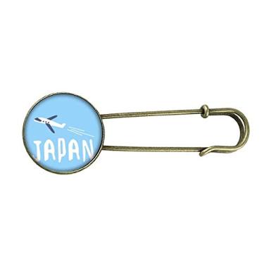 Imagem de Broche de metal retrô para viagens de avião japonês