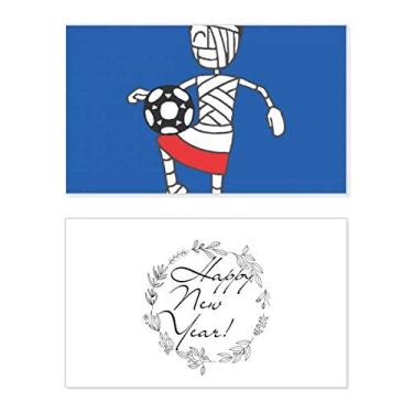 Imagem de Joelheira polonesa Bola Mamãe Futebol Ano Novo Festival Cartão Bless Mensagem Presente