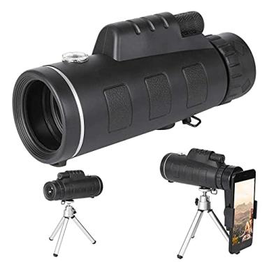 Imagem de Telescópio monocular 10X40 de alta definição com suporte para smartphone, à prova d'água anti-nevoeiro, para observação de pássaros, acampamento e viagem