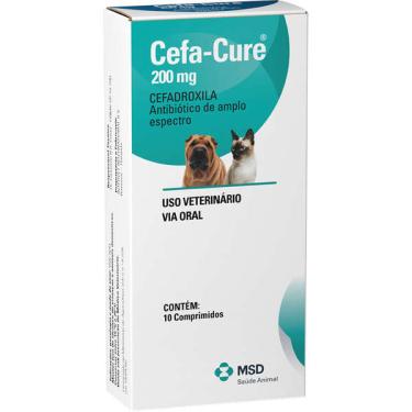 Imagem de Antibiótico MSD Cefa Cure para Cães e Gatos - 200 mg