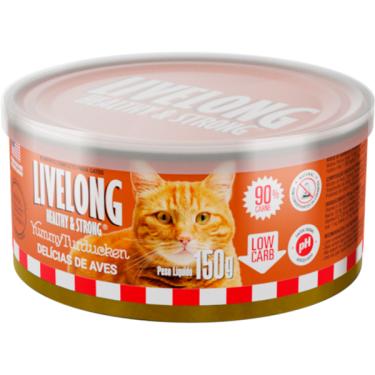 Imagem de Alimento Natural Livelong Delícias de Aves para Gatos - 150 g