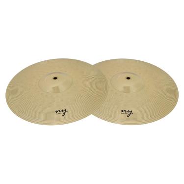 Imagem de Par de Pratos Chimbal para Bateria 14" Liga de Latão Brass New York