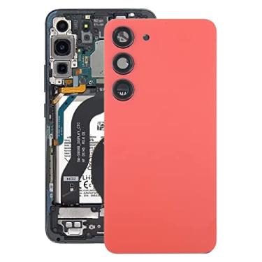 Imagem de HUANGYUNCHAO Acessórios telefônicos Para Samsung Galaxy S23 SM-S911B OEM VIDRO BATERHA BATHER TAPE com tampa de lente da câmera Substituição do telefone celular