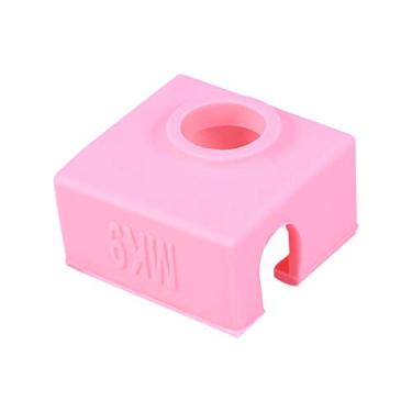 Imagem de Capa protetora de silicone Capa 3D Impressora acessória para MK7/ 8/ 9 bloco de aquecedor de alumínio ( rosa )- Caso de