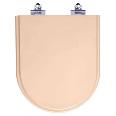 Imagem de Assento Sanitario Fechamento Lento Carrara Rosa Floral Para Vaso Deca