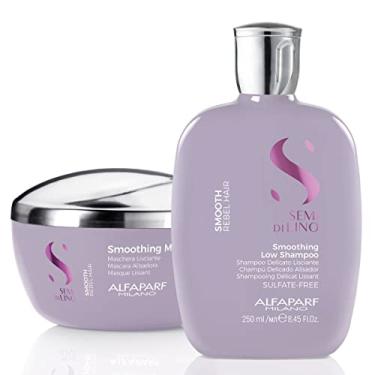 Imagem de Kit Hidratação Express Alfaparf Semi di Lino Smooth Pequeno