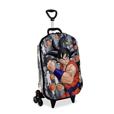 Imagem de Mochila Escolar 3D com 6 Rodinhas Dragon Ball Super Goku - Maxtoy