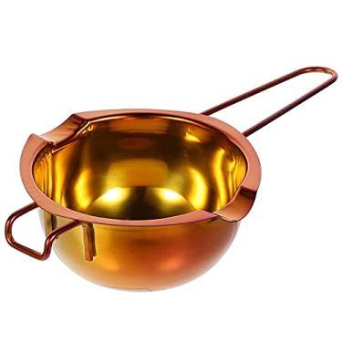 Imagem de Panelas duplas de aço inoxidável para derreter manteiga de chocolate com alça para derreter cera de vela de queijo doce ??? Colorida ??‰ (Color : Red)