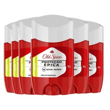 Imagem de Kit Desodorante Stick Old Spice Lenha 50g - 6 Unidades