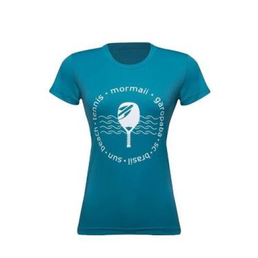 Imagem de Camiseta Feminina Manga Curta Beach Tennis Sun Azul - Mormaii Gg