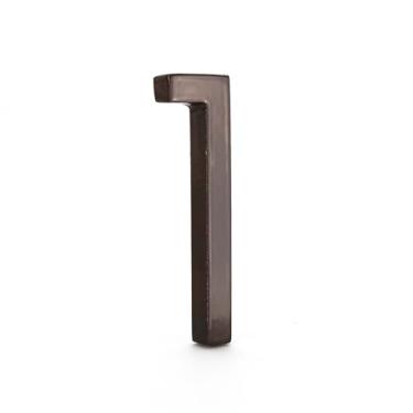 Imagem de Montague Metal Products MHN-04-F-RB1-1 Alumínio escovado sólido moderno números de casas de endereço, 10 cm, bronze romano revestido com pó