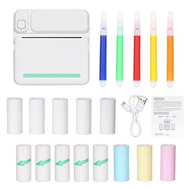 Imagem de Impressora térmica portátil de bolso, sem fio, bt, operação simples, suporte, notas fotográficas, erros, impressão de memorando de texto, verde