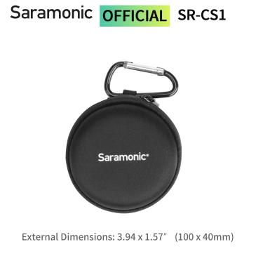 Imagem de Saramonic SR-CS1 mini microfone portátil clamshell zíper bolsa de transporte para microfone sem fio
