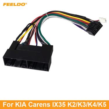 Imagem de Feeldo adaptador de chicote de fio para rádio de carro  adaptador de 16 pinos para kia carens ix35