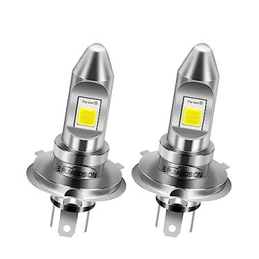 Imagem de Ruiandsion H4 Lâmpada LED para farol de motocicleta, DC 8-24V H4 HS1 9003 HB2 feixe alto/baixo super brilhante 6000K branco para motocicleta Snowmobile Scooter ADV ATV (pacote com 2)