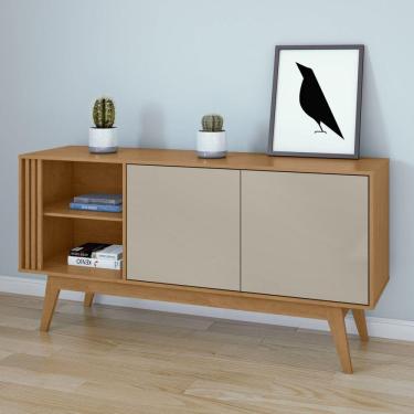 Imagem de Buffet Aparador 2 Portas Aldo Móveis Lopas Amêndoa Clean/Off White