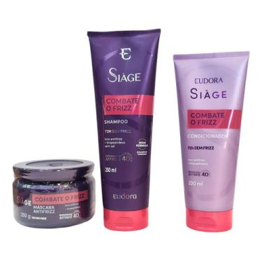 Imagem de Kit Eudora Combate O Frizz Shampoo+condicionador+máscara Kit eudora combate o frizz shampoo+condicionador+máscara