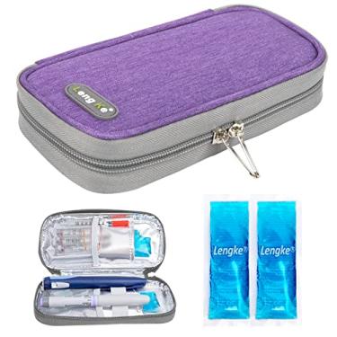 Imagem de YOUSHARES Estojo de viagem para refrigerador de insulina – aprovado pela TSA para Ozempic, para caneta de injeção Mounjaro, bolsa de resfriamento de medicamentos diabéticos para Zepbound, kit de