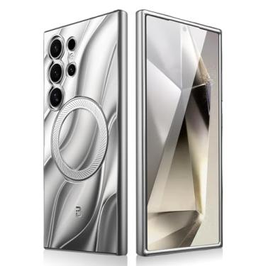 Imagem de i-Blason Capa Radiance para Samsung Galaxy S24 Ultra [compatível com caneta S], capa protetora fina à prova de choque antiarranhões (prata)