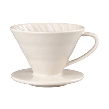 Imagem de YOLIFE Gotejador de café, máquina de café de cone, cerâmica, 2 xícaras, branco
