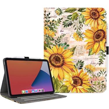 Imagem de Capa para iPad (A16) 11ª geração 11 polegadas 2025, iPad 10ª geração 10,9 polegadas 2022, construída com suporte para lápis, capa protetora para iPad 11/10 com suporte inteligente, ângulos de